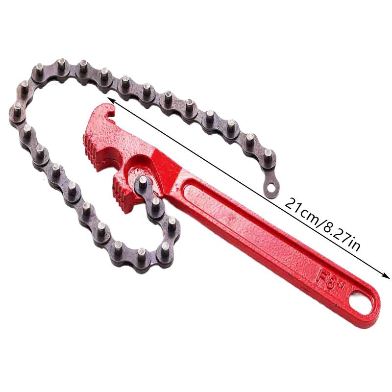 

Сверхпрочный храповый цепной ключ Реверсивный инструмент для масляного фильтра Инструменты для трубной арматуры Подходит для масляного фильтра Цепные клещи 8ich