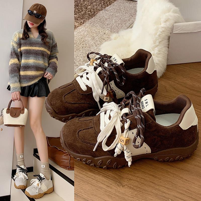 Retro niche thick-soled lightweight women's non-slip new autumn versatile small casual sports shoes