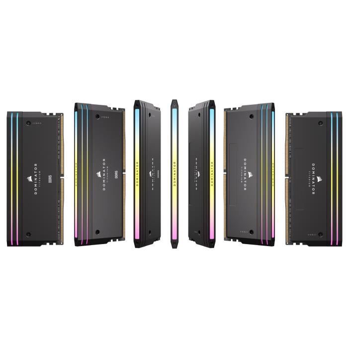 Paměť RAM - CORSAIR - Dominator Titanium RGB DDR5 - 64GB 2x32GB DIMM - 6600MT/s - Intel XMP 3.0 - 1.40V - Černá
