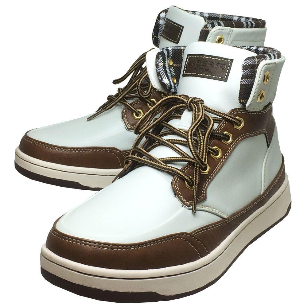 Edwin Waterproof Rain Snow and Sneakers Size Men's Boots, Boots, (White/Camel, 29cm)