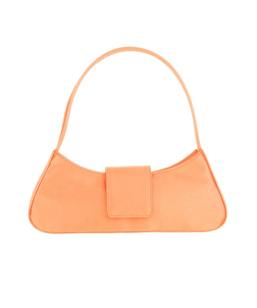 Ttmab Rosie 21 Small Baguette Bag - Orange Sherbet Satin