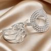 2PCS Exaggerated Irregular Geometric Stainless Steel Open Rings for Women Men Gold-color Personality Ring Finger Jewelry