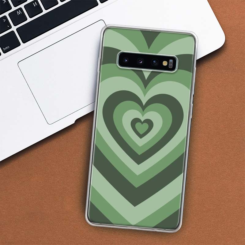 Fashion Purple Heart Swirl Circle Phone Case For Samsung Galaxy M21 M12 M31S M32 M51 M52 Note 20 Ulte 10 Plus 9 8 J4 J6 + J8 M11