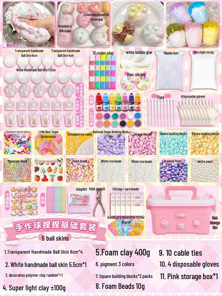 DIY Noisy Squishy Toy Kit: Handmade Set for Mochi Ball Creation