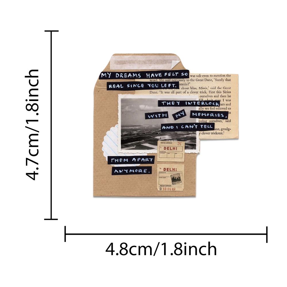 50Pcs Vintage File Cover Sealing Wax Retro Stickers Art Aesthetic Diy Journal Luggage Car Helmet Fridge Decoration Vinyl Sticker