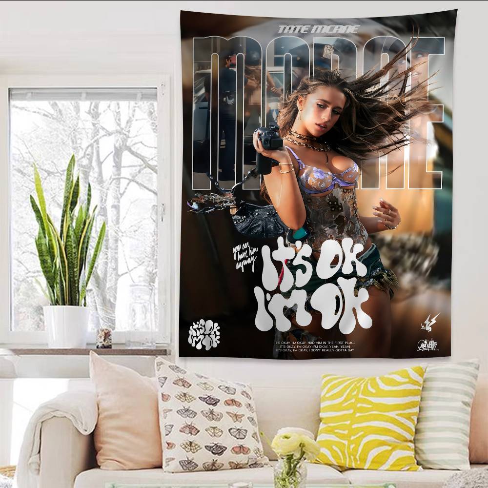 

Singer TTate MMcRae SO CLOSE TO WHAT Hanging Bohemian Tapestry Hanging Tarot Hippie Wall Rugs Dorm Japanese Tapestry 74x94cm(29x37in)