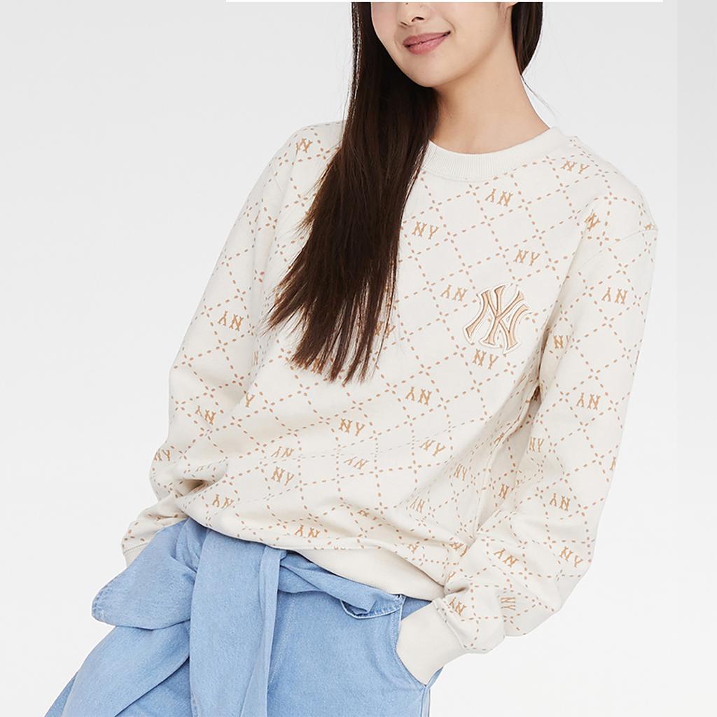 New MLB Sweatshirts Unisex Cream 3AMTM0134-50CRD