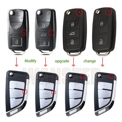 Custodia Cover Guscio per Chiave Auto per Vw B5 per Volkswagen Beetle/Caddy/Passat/Golf/Jetta/Polo/Scirocco/Tiguan/Touran/Skoda/Seat