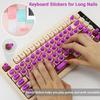 New 70/21pcs Raised Adhesive Keyboard Stickers For Long Nail Art Keyboard Bubbles Self-for Long Nails Silicone Typing Keycaps
