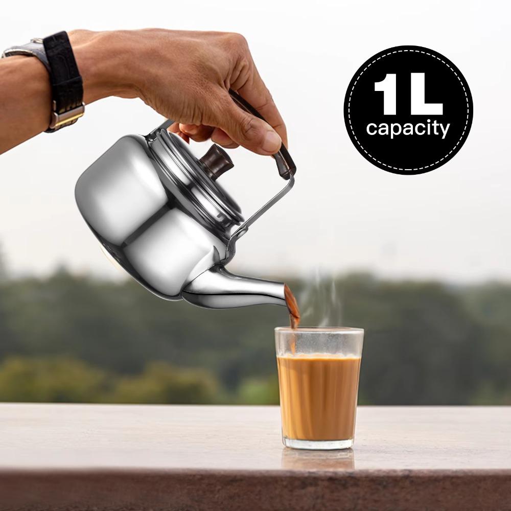 Universal Teapot Water Kettle Stainless Steel Coffee Pot Durable Hotel Tea Kettle  Outdoor Camping