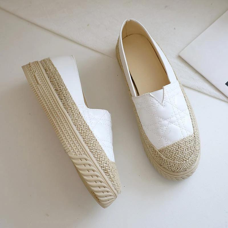Mode Schwarz Slipper Flach Damen Schuhe Hohe Plateau Loafer Damenschuhe Espadrilles Lässig Ein Designer Urban Bietet Bequem 39