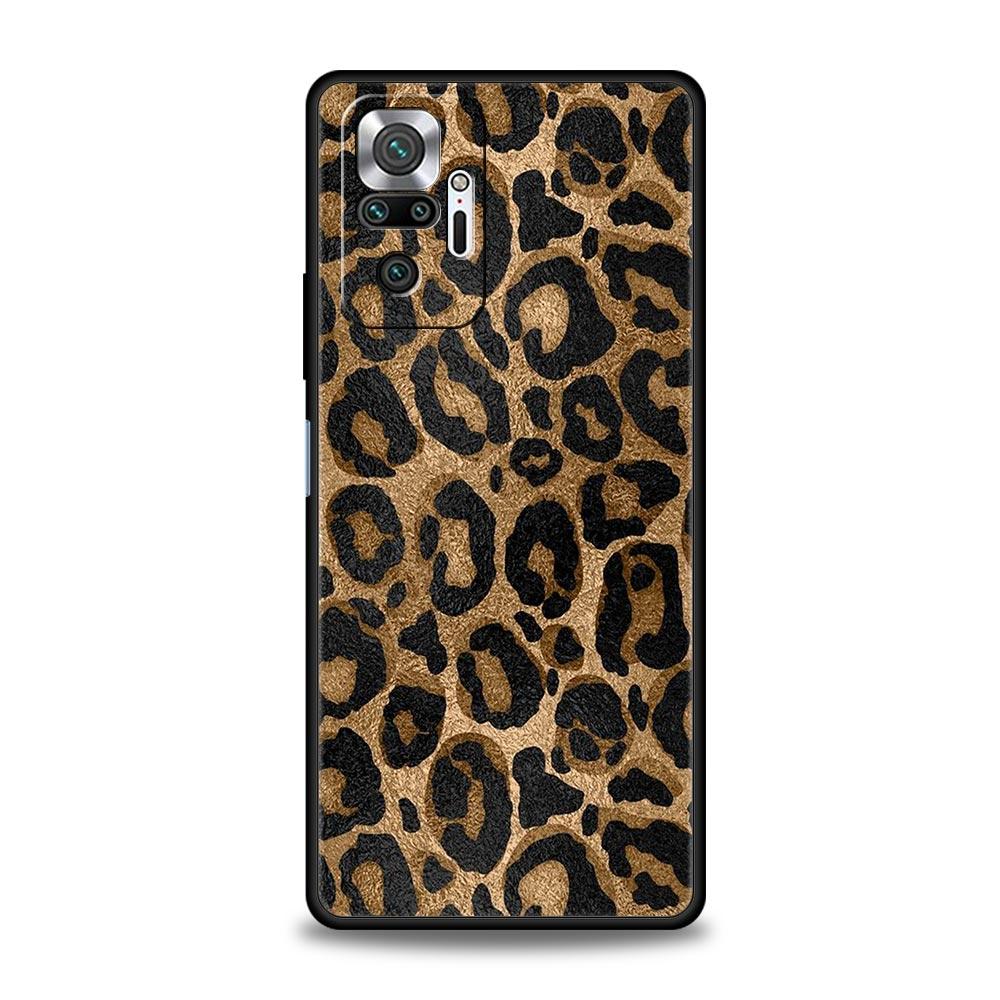For Redmi 10C Cases Tiger Leopard Print flower Phone Case For Xiaomi Redmi Note 12 11 9S 9 8 10 Pro Plus 7 9T 8T 9C 9A 8A Cover