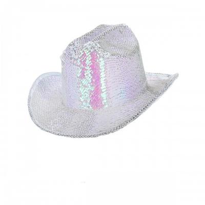 Fever Unisex Adult Deluxe Iridescent Sequins Cowboy Hat