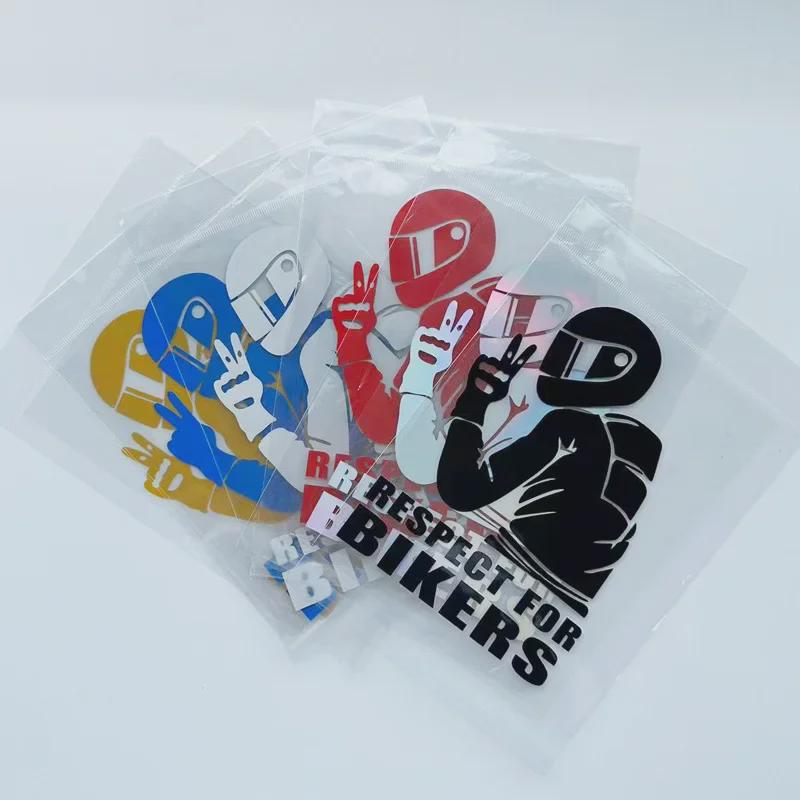 Reflective Motorcycle & Car Stickers - Creative Laser Design for Bikers