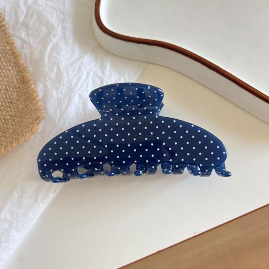 Yousheng French Retro Polka Dot Hair Claw Clip Large Size Hair Clasp for Thick And Medium Hair Fashion Hair Accessory