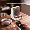 Retro Audiophile Vinyl Record & CD Player with Bluetooth Speaker, Portable Charging, and Atmosphere Light Gift
