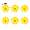 Outdoor Metal Flower Decor 6Pcs Flowers Wall Decor, Sunflower Ornament Art, Waterproof Art Hanging Decoration Garden for Outside Indoor Patio,