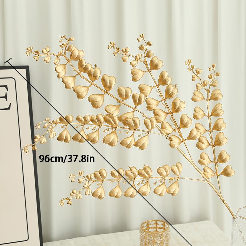Artificial Flower Golden Christmas Flower Fake Flower Plant Christmas Decoration New Year Party Living Room Table Home Decor