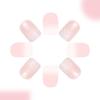 24 Piezas Uñas Postizas Cuadradas Uñas con Pegamento Francesas Uñas Falsas Uñas Artificiales Regalos para Mujeres Niñas