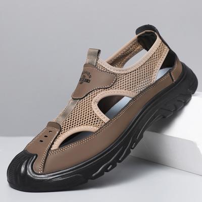 Beach Shoes Men's Summer New Hollow Breathable Mesh Dad Shoes Outdoor Driving Sandals