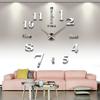New Luminous Wall Clock Large Watch Horloge 3D DIY Acrylic Mirror Stickers  Quartz Duvar Saat Klock Modern Mute