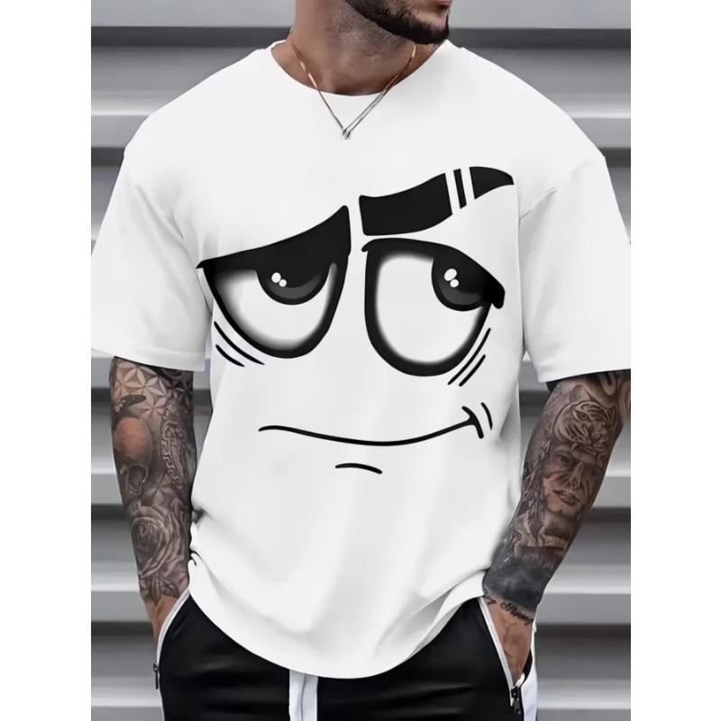 Men's Fashion 3D Printed Men's T-Shirt Round Neck Short Sleeve Trendy Street Wear