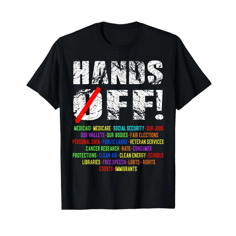 

Hands Off Social Security Protest Resist Save Democracy T-Shirt S чёрный