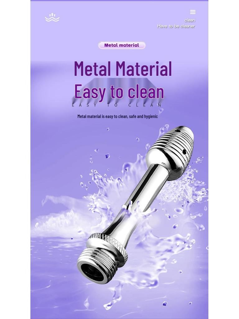 Premium Threaded Metal Douche for Intimate Hygiene and Adult Play