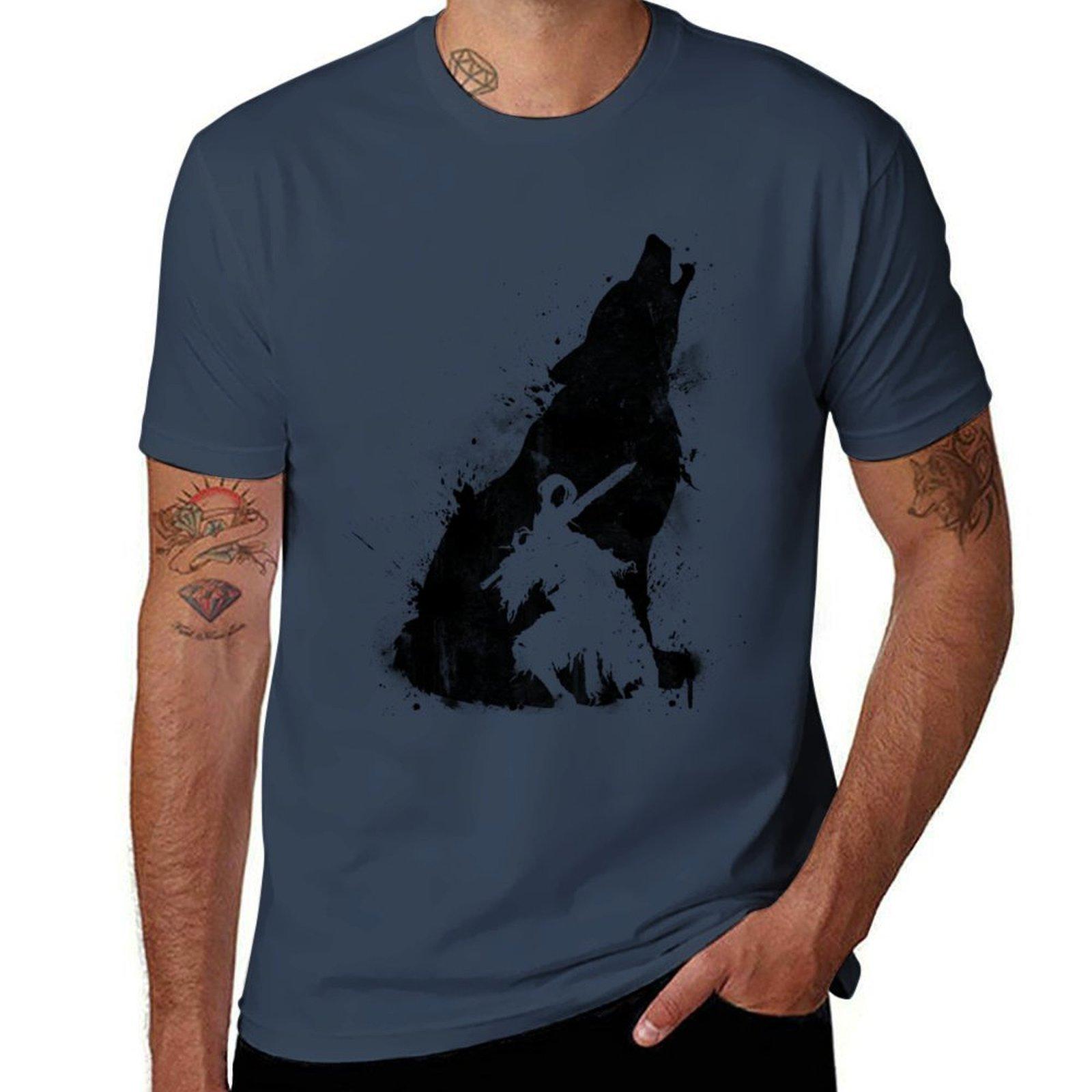 Abyss Warrior Black Tshirt Street Art Print Tee Shirt S