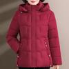 Manteau Court d'Hiver Tendance Femme Parkas Chaudes à Capuche Décontracté Épais Mi-Âge Femmes Vestes