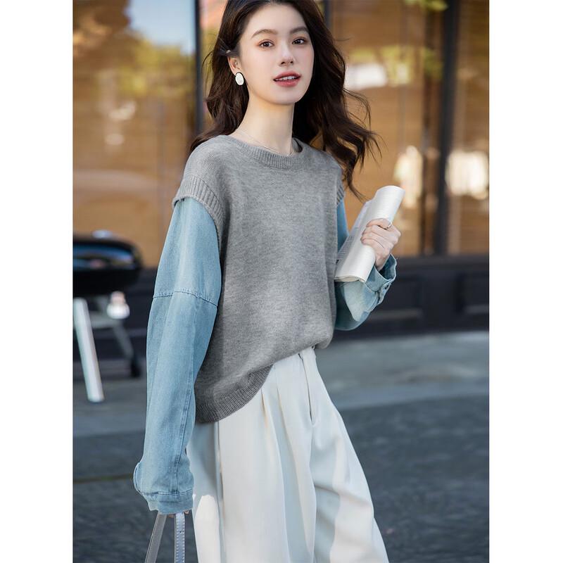 Moka Na Women's MKNJD2797 Long Sleeve Knit Sweater