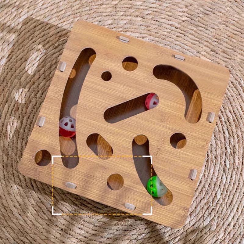 

Набор для развлечения и упражнений для кошек: Коробки-головоломки, дразнилки, колокольчики, лабиринты и интерактивные игрушки Maze Ball Game (includes 2 toy balls)