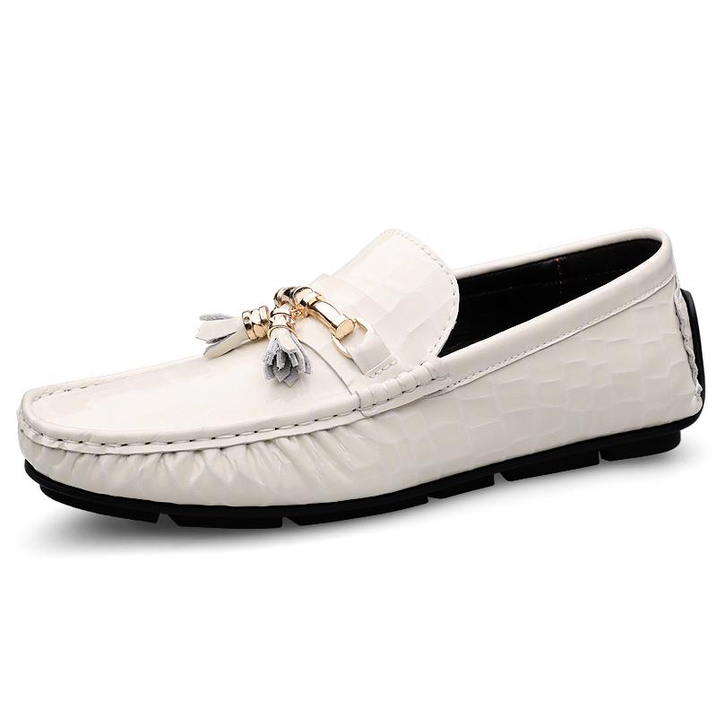 Neue Herren Business-Schuhe aus echtem Leder Urlaubs-Freizeit-Loafer für Büro, Reisen, Fahrerschuhe Mann Außensohle Formelle flache Schuhe