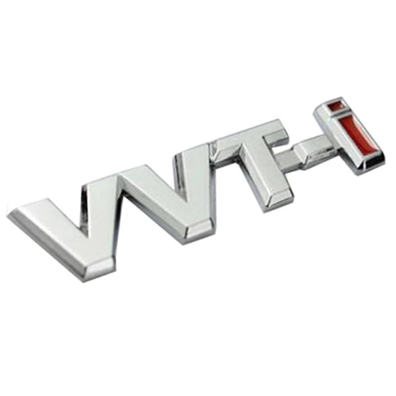 Metal Alloy VVTi Logo Chrome Silver Strip Car Fender Sticker Side Emblem Badge for TOYOTA Camry COROLLA YARiS Ralink REIZ CROWN