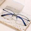 2024 Ultra-light Fashionable Square Semi-rim Titanium Blue Light Blocking Myopia Glasses