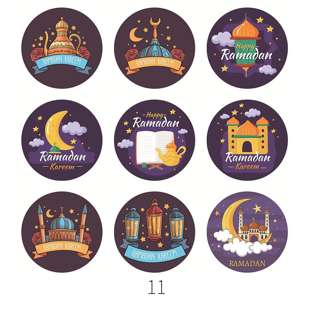 288 Adesivi Ramadan E Eid Mubarak - Decorazioni Islamiche Con Kaaba, Moschea E Mezzaluna Per Regali E Feste - 3