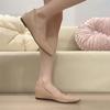 New spring and autumn nude inner height increase pointed flat shoes women's shallow mouth shoes versatile commuter shoes