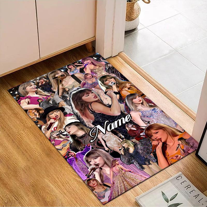 Custom Name Top singer Taylor Rug Game Carpet, Floor Mat for Bedroom Living Room Entryway Rug, Home Decor Idea Gift for Christmas birthday