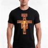 San Damiano Cross Tshirt Summer Casual Cotton Tee Oversized Streetwear Tops Vintage Graphic Print Loose Fit Short Sleeve