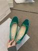 French Flat-bottomed Bow Single Shoes Women's 2025 New Spring Retro Grandma Shoes Ballet Shoes One Pedal Ladyshoes