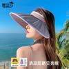 8492 Summer Shade Shell Hat Versatile Sunscreen Hat Outdoor Travel Big Brim Color Changing Empty Top Hat Children