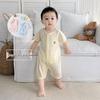 Baby Summer Short Sleeve Cotton Jumpsuit - Newborn Lightweight Pajamas Class A Air-Conditioned Crawler Outfit