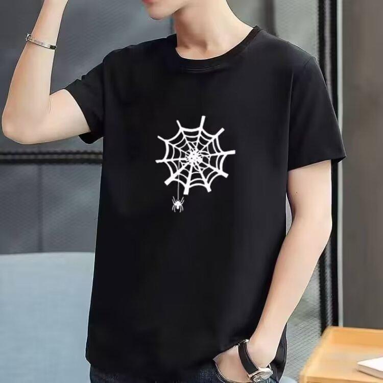 

Мужская летняя новая футболка с короткими рукавами, свободная футболка большого размера, трендовая повседневная футболка с короткими рукавами 5XL белый