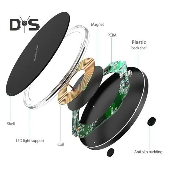 Wireless Charger for Apple 13 12 15 16 Pro Xs Max Mini X Xr 15W Fast Charging Pad Universal Smartphone Wireless Charger for Samsung S22 S21 S8 S9 S10