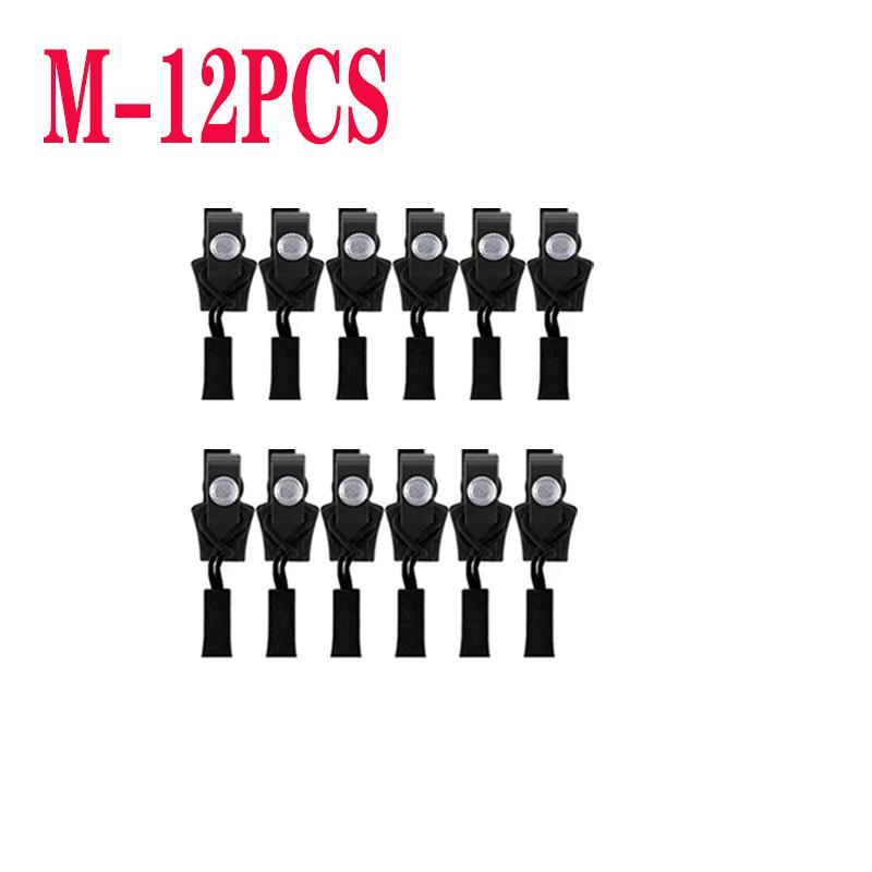 

1/6/12 шт. Универсальный комплект для ремонта молнии, быстрая мгновенная съемная головка молнии, сменный слайдер для молнии 3 разных размеров M 12PCS