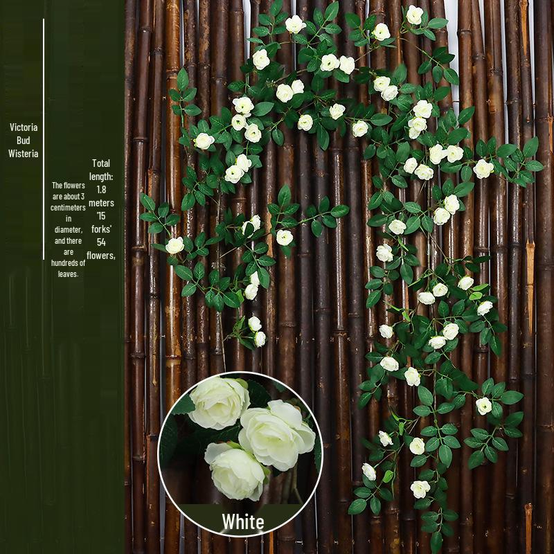 Künstliche Rosenblüten-Ranke für Wand- und Decken Dekoration