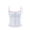 Summer Pink Camisole Top For Women With Slim Fit And Spaghetti Straps