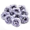 10pcs 4 .5cm Mini Artificial Silk Rose Flower Heads For Home Wedding Decoration Wreath Gift Box Craft Scrapbook Fake Flowers 