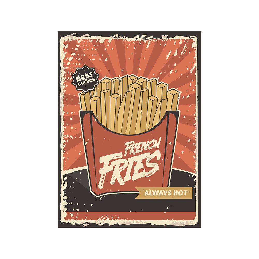 

Винтажная еда Пицца Бургер Хот-доги Попкорн Пончики Настенный арт-постер Скандинавский современный домашний декор Ресторан Кухня Магазин Распечатать изображение 21x30cm No Framed