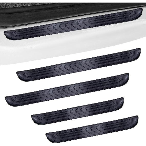 4PCS Car Door Sill Protector, Universal Threshold Protection for Car, Automotive Rubber Scratch Resistant Entry Sill Guards, Doors Edge Step Dust
